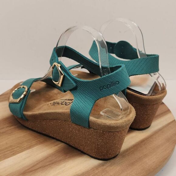 Papillio by Birkenstock Soley Embossed Ankle Strap Wedge Sandals size 10 - 10.5 - Picture 6 of 12